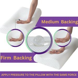 Multi Height Bamboo Pillow Memory Foam,Bamboo Cool Max Memory Foam Travel Pillow, Deep Sleep Neck pillow, New Upgraded Ergonomic Design, Removable & Washable Cover (Pack of 1 Pillow) - 4A's Global