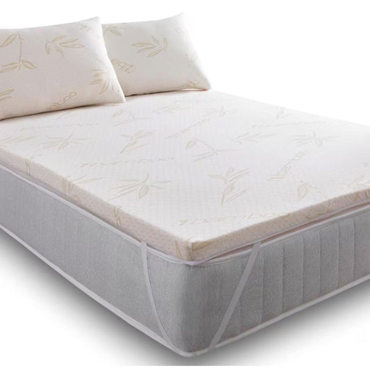 Bamboo Mattress Topper 2.5cm Anti Slip Gel Memory Foam