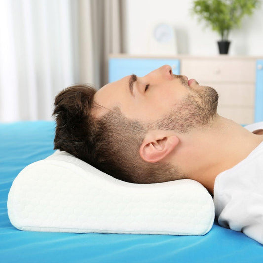 High Living Pillow Memory Foam Neck Contour Air Flow Pillow With Cool Touch for Neck Zipped Washable Cover Memory Foam Pillow High Living