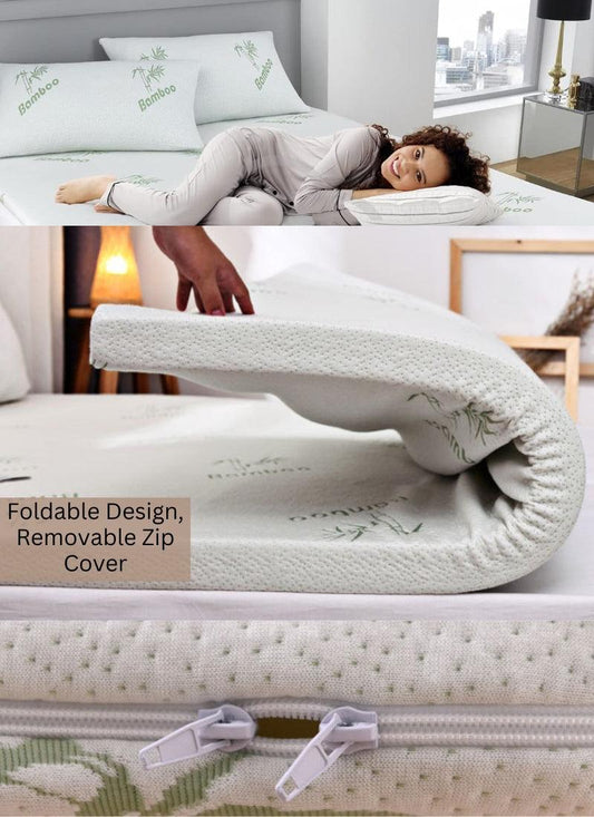 40D Bamboo Mattress Topper 2.5 Gel Memory Foam, Anti Slip Memory Foam , 300gsm by Heaven High