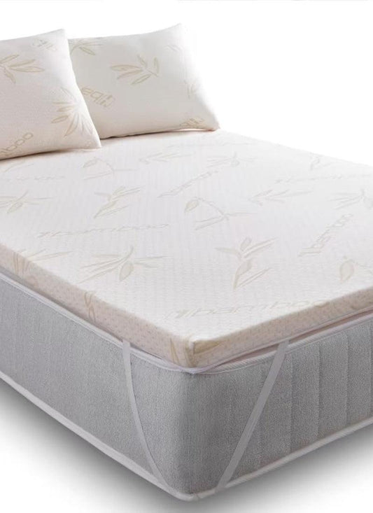 Bamboo Mattress Topper 2.5cm Anti Slip Gel Memory Foam