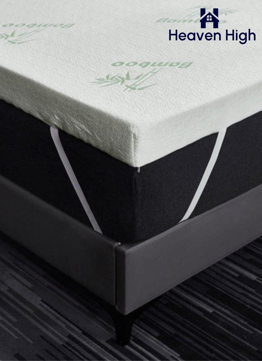 40D Bamboo Mattress Topper 2.5 Gel Memory Foam, Anti Slip Memory Foam , 300gsm by Heaven High