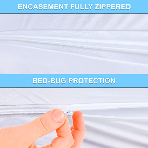 Zipped Waterproof Mattress Encasement Protector Cover