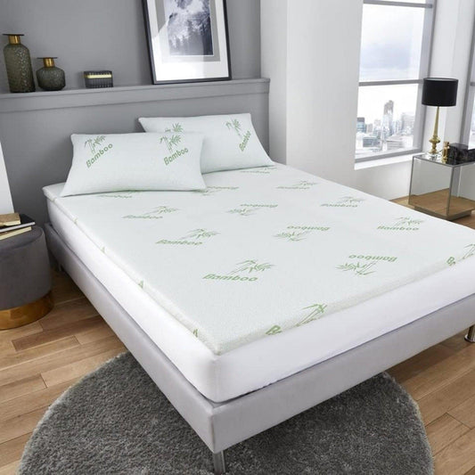 Bamboo Mattress Topper 2.5cm Anti Slip Gel Memory Foam