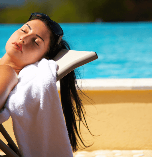 towel relax girl