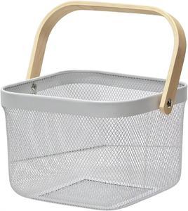 Fruit Basket Shower Handle Food Storage Fruit Steel Mesh Shopping Organiser Kitchen Metal - 4A's Global