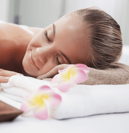 girl sleep towel