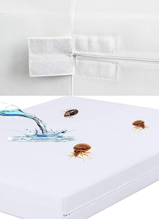 Waterproof Mattress Encasement Protector Zipped cover , Bed Bug Proof ,6 Sided Protection Bedding Matress Protector -WASHABLE