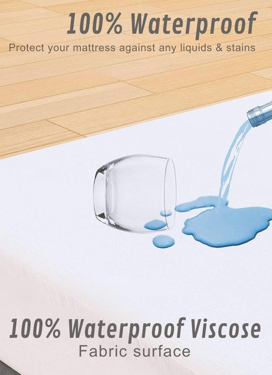 Waterproof Mattress Encasement Protector Zipped cover , Bed Bug Proof ,6 Sided Protection Bedding Matress Protector -WASHABLE