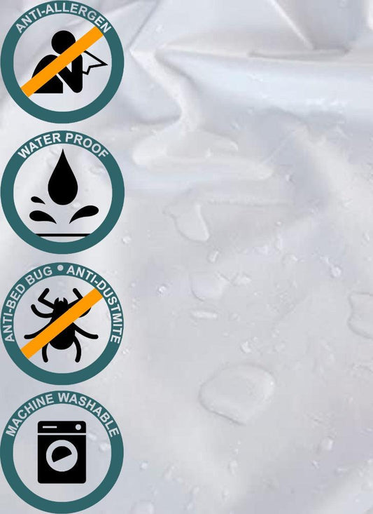 Waterproof Mattress Encasement Protector Zipped cover , Bed Bug Proof ,6 Sided Protection Bedding Matress Protector -WASHABLE