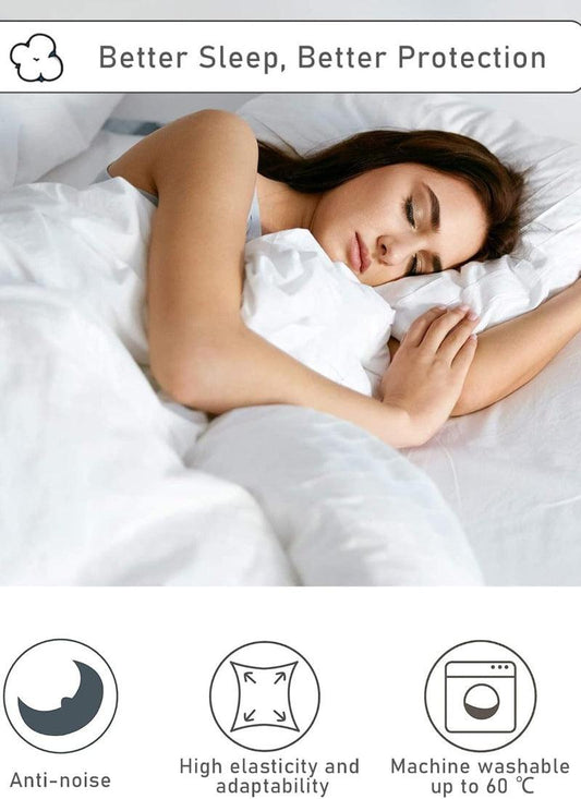 Waterproof Mattress Encasement Protector Zipped cover , Bed Bug Proof ,6 Sided Protection Bedding Matress Protector -WASHABLE
