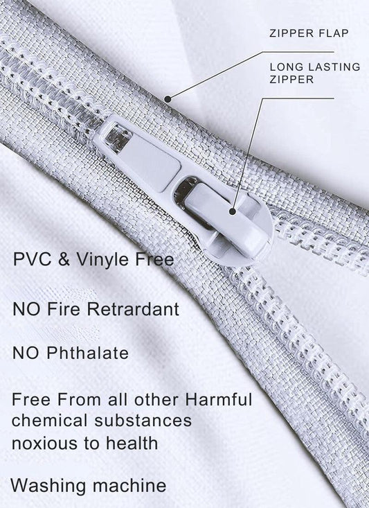 Waterproof Mattress Encasement Protector Zipped cover , Bed Bug Proof ,6 Sided Protection Bedding Matress Protector -WASHABLE