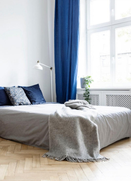 Thermal Thick Blackout Eyelet Ring Curtain - Blackout Curtains - Navy Blue