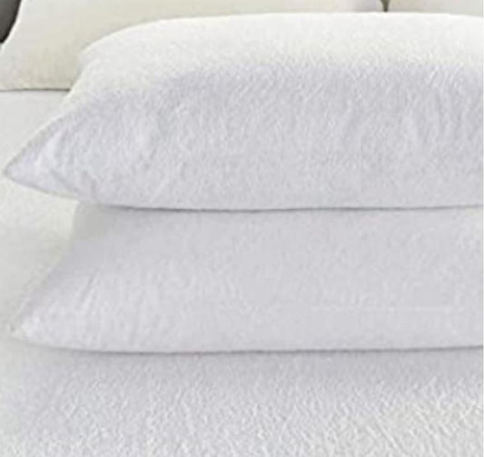Highliving Waterproof Terry Toweling Pillow Protectors with Zipper Closure - Noiseless, Allergy-Proof, Dust Mite Resistant, and Antibacterial - 4A's Global