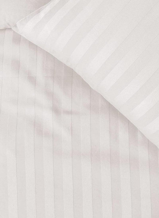 Microfibre Duvet Cover Satin Stripe Bedding Set Quilt Duvet Covers, Solid Soft & Comfy Bedding Cover Set Breathable Machine Wash