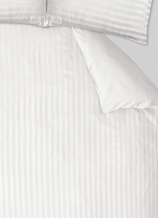 Microfibre Duvet Cover Satin Stripe Bedding Set Quilt Duvet Covers, Solid Soft & Comfy Bedding Cover Set Breathable Machine Wash
