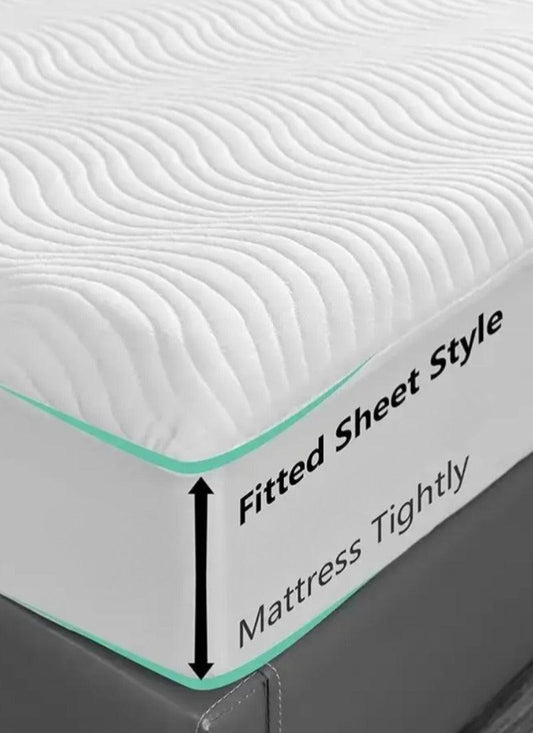Mattress Protector Silver ion Antibacterial Treated Soft Breathable Waterproof 3D Air Layer Bamboo Fabric Cover Topper Pad