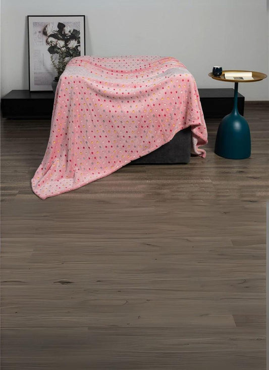 Teddy Bear Fleece Blanket Throw, Lightweight Polka Dot Blankets for Sofa,Couch,Bed,Super Soft Cozy