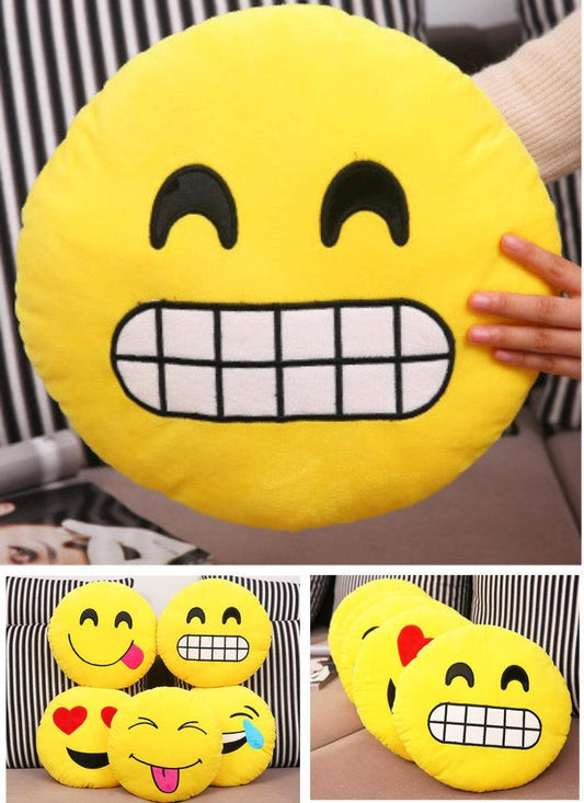 Smiley Face Emoji Cushion Pillow Plush Cushion Yellow Smiley Cushion