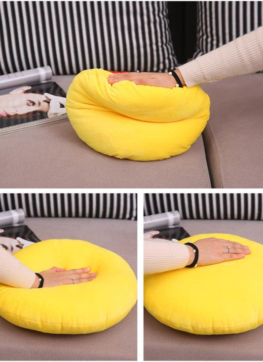 Smiley Face Emoji Cushion Pillow Plush Cushion Yellow Smiley Cushion