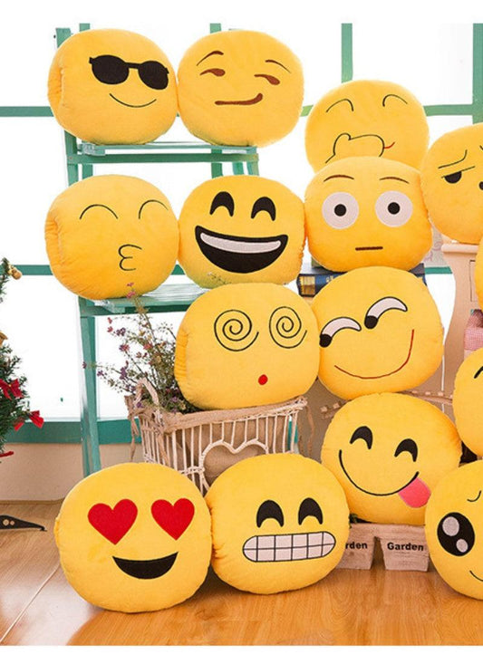 Smiley Face Emoji Cushion Pillow Plush Cushion Yellow Smiley Cushion