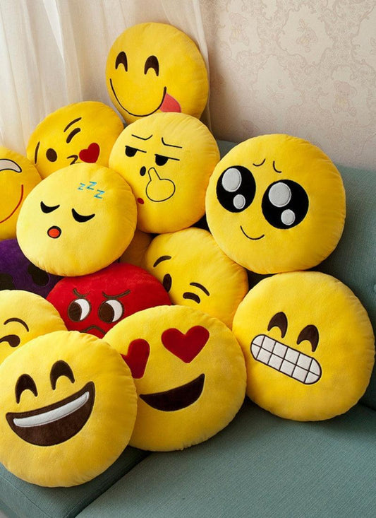Smiley Face Emoji Cushion Pillow Plush Cushion Yellow Smiley Cushion