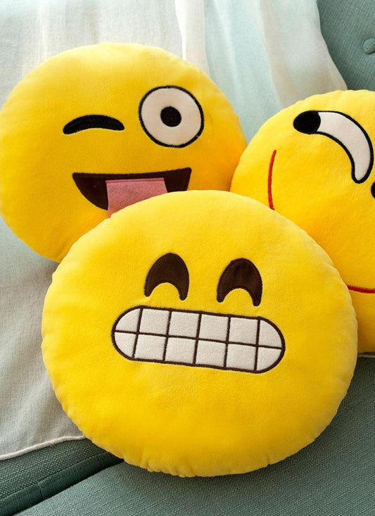Smiley Face Emoji Cushion Pillow Plush Cushion Yellow Smiley Cushion