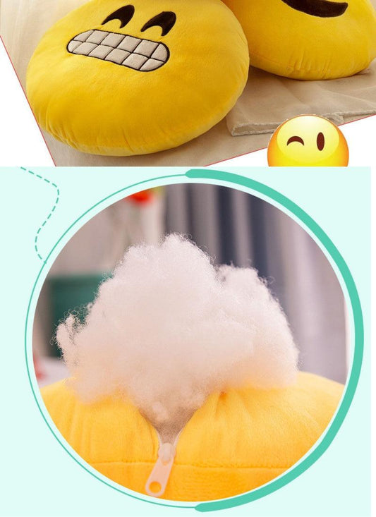 Smiley Face Emoji Cushion Pillow Plush Cushion Yellow Smiley Cushion