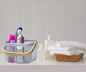 Fruit Basket Shower Handle Food Storage Fruit Steel Mesh Shopping Organiser Kitchen Metal - 4A's Global