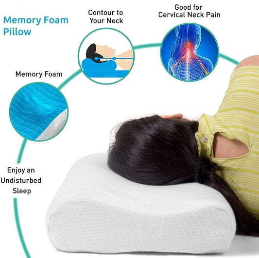 Memory Foam Gel Pillow Cooling Pillow Contoured Neck Back Support