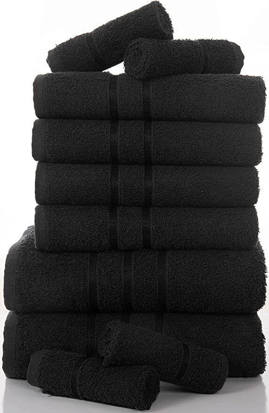 black towel set