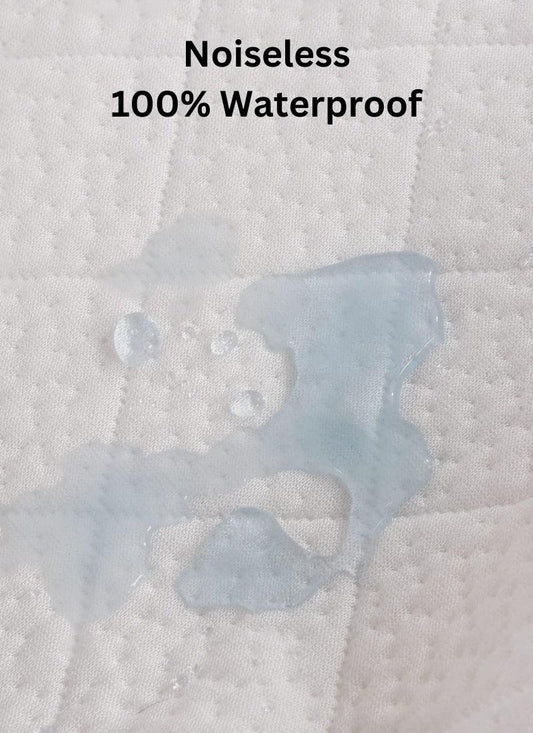 Waterproof Premium Bamboo Quilted Mattress Protector - Non Noisy Bed Bug Proof - Diamond Shape