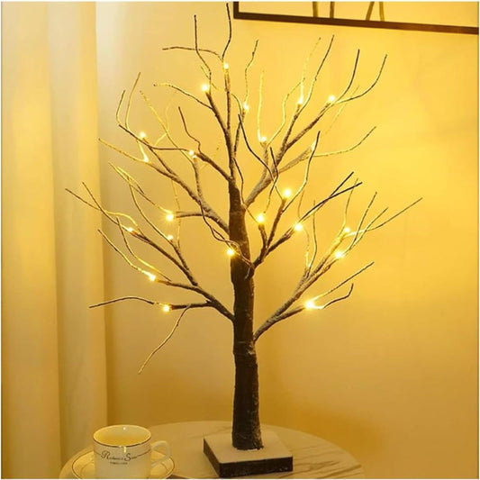 Outdoor LED Christmas Tree Warm white LED lights, snowy twig design,Indoor Outdoor flexible branches for shaping and styling Battery Operated 2ft, 5ft, 6ft