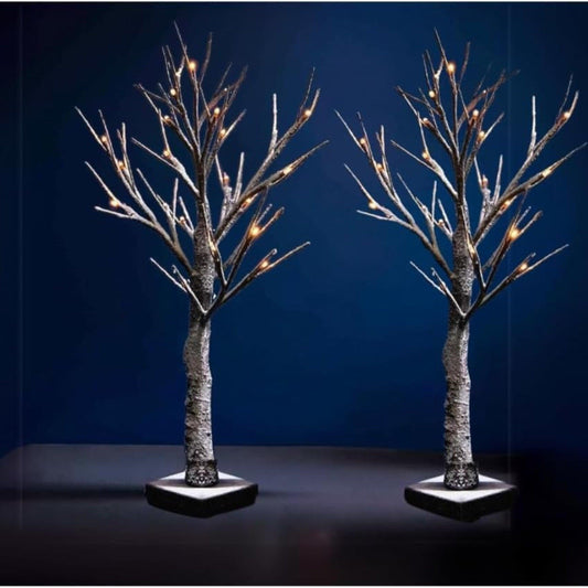 Outdoor LED Christmas Tree Warm white LED lights, snowy twig design,Indoor Outdoor flexible branches for shaping and styling Battery Operated 2ft, 5ft, 6ft