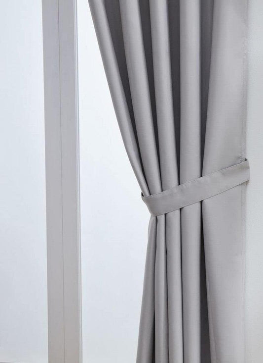 Thermal Thick Blackout Eyelet Ring Curtain - Blackout Curtains Silver