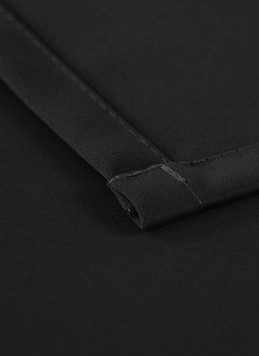 Thermal Thick Blackout Eyelet Ring Curtain - Blackout Curtains Black