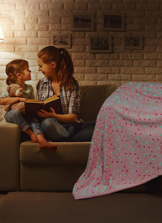 Teddy Bear Fleece Blanket Throw, Lightweight Polka Dot Blankets for Sofa,Couch,Bed,Super Soft Cozy
