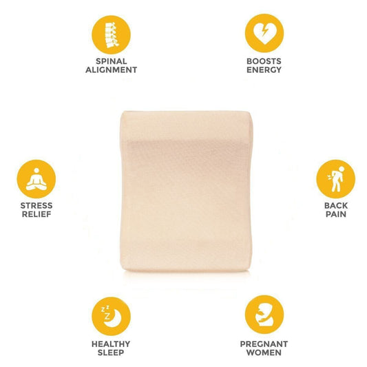 Orthopaedic Memory Foam Contour Leg Pillow for Firm Back, Hips, & Knee Support
