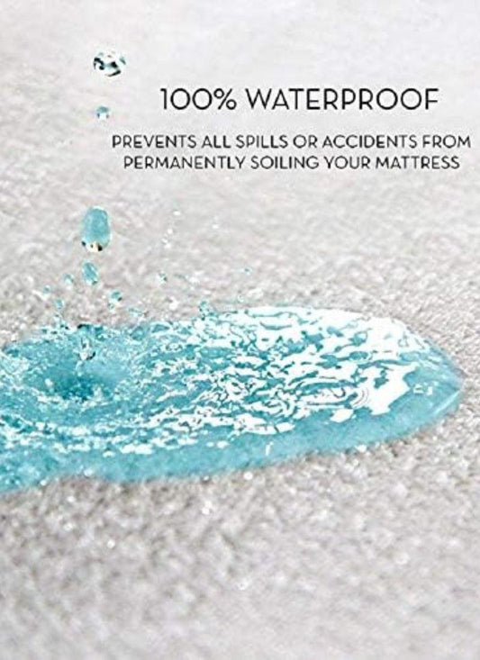 Teddy Bear Waterproof Fitted Bedsheets, TerryTowel Mattress Protector Topper Cover Non Noisy Breathable