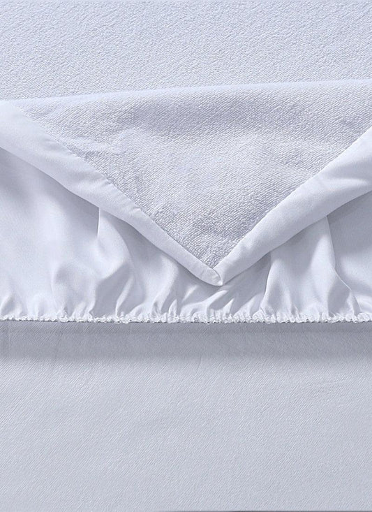 Teddy Bear Waterproof Fitted Bedsheets, TerryTowel Mattress Protector Topper Cover Non Noisy Breathable