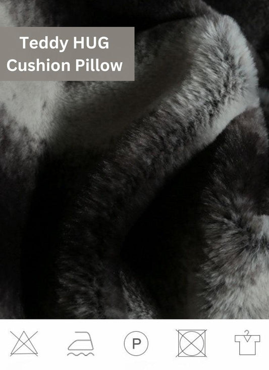 Faux Fur Rabbit Cushion Covers Soft Teddy Hug Pillow