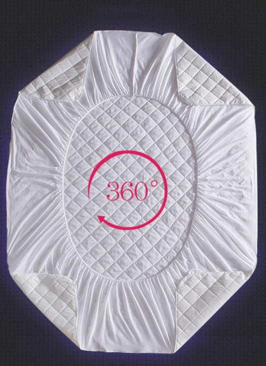 Waterproof Premium Bamboo Quilted Mattress Protector - Non Noisy Bed Bug Proof - Diamond Shape