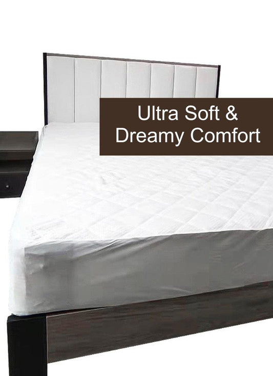 Waterproof Premium Bamboo Quilted Mattress Protector - Non Noisy Bed Bug Proof - Diamond Shape
