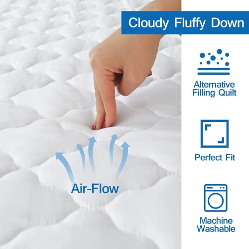 Quilted Mattress Protector Fitted Cover 30cm