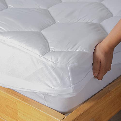 Quilted Mattress Protector Fitted Cover 30cm