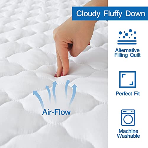 Quilted Mattress Protector Fitted Cover 30cm
