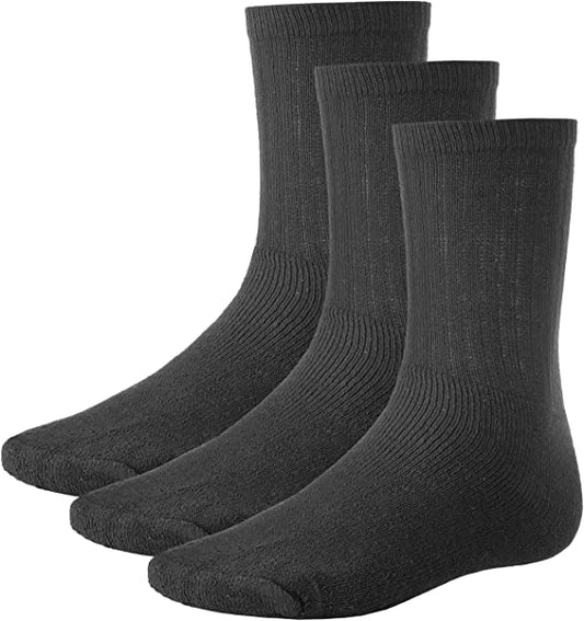 Pack of 15 Pairs - Men's Black, White, and Grey Cotton Rich Cushion Sole Sport Socks